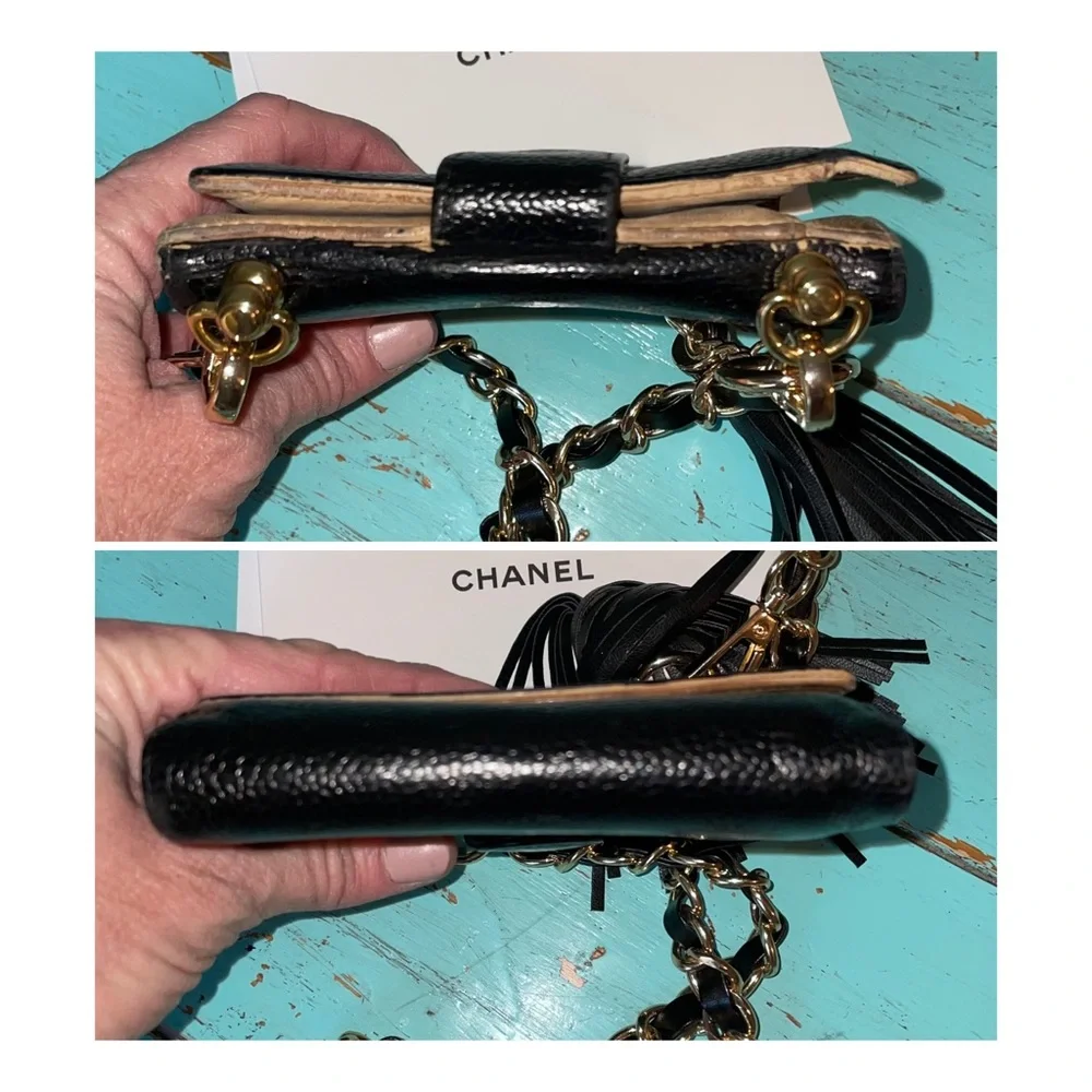 🔴🔴SOLD🔴🔴CHANEL WOC Vintage Wallet on Chain Crossbody Caviar Leather - Picture 8 of 16